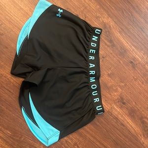Blue athletic shorts